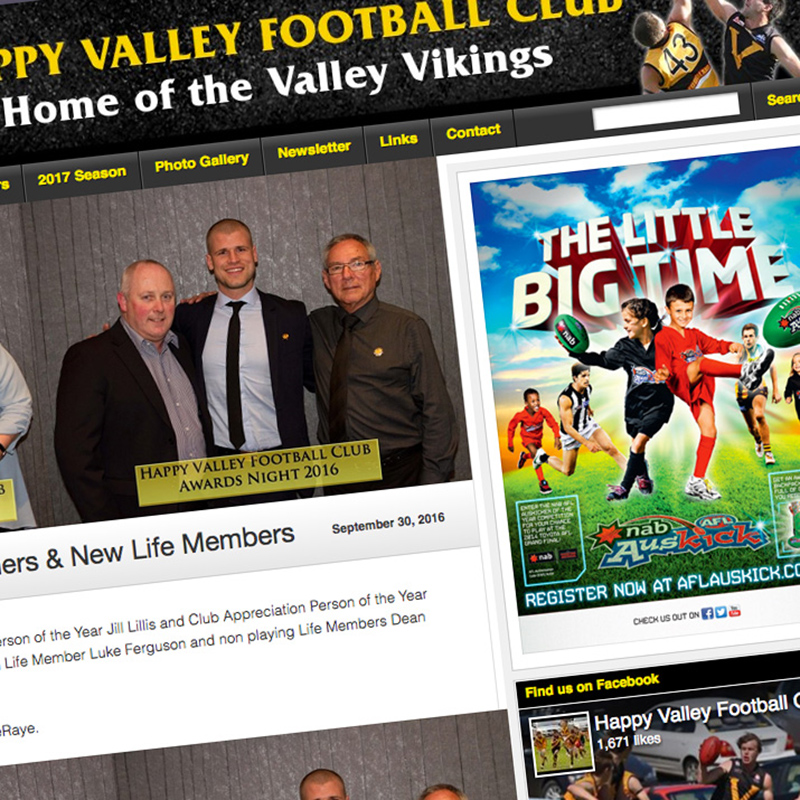 Vikings Football Club – Website Design